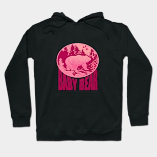 Pink Woodland Baby Bear Camping Cub Hoodie